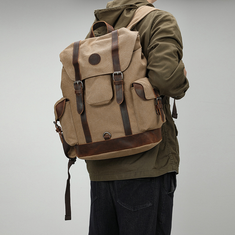 Cycling Backpack - Retro Herren Outdoor Radfahren Canvas Tasche