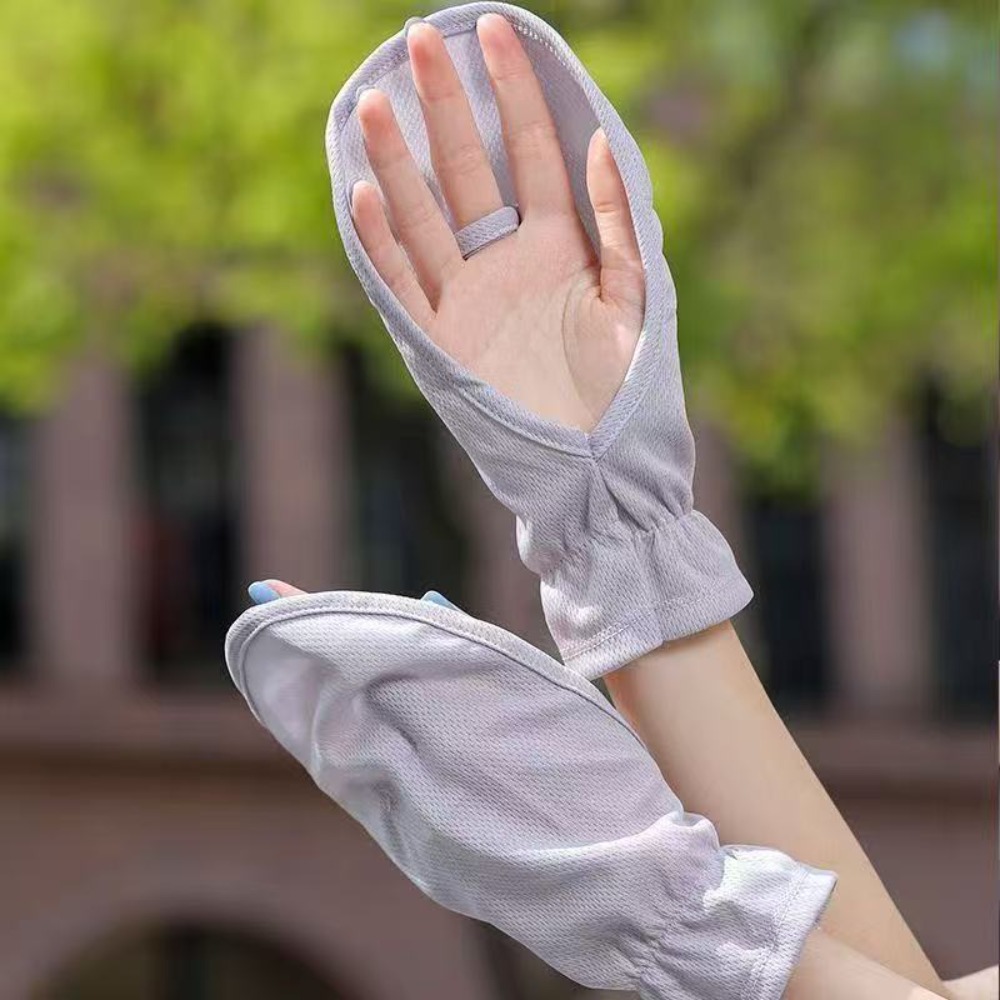 Cycling Glove - Anti-UV Sonnenschutz-Ärmel Verstellbare Manschetten Sonnenschutz-Ärmelhandschuhe Elastische
