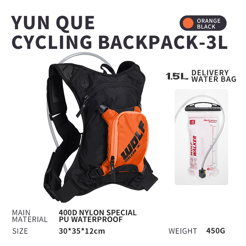 Cycling Backpack - WOLFWALKE Skylark Off-Road-Laufrucksack Outdoor-Sport Radfahren Marathon
