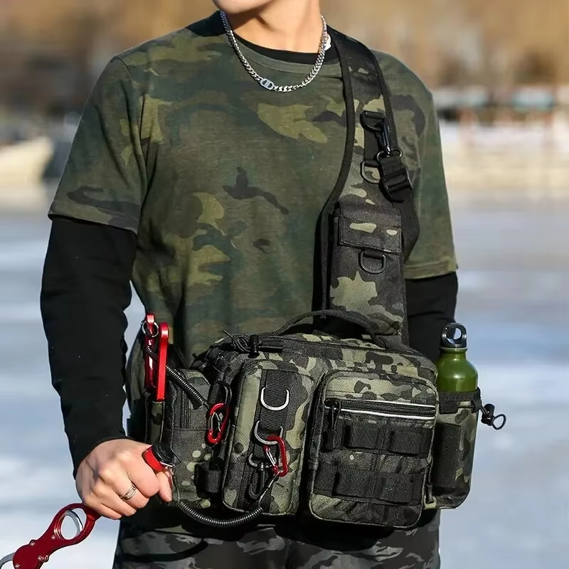 Cycling Backpack - Taktische Outdoor-Camping-Klettertasche, Crossbody-Angeltasche, Aufbewahrungsrucksack für Trekking,